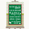 Red & Green Winter Plant Seeds Favours Customised Wedding Sign