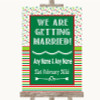 Red & Green Winter We Are Getting Married Customised Wedding Sign