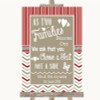 Red & Grey Winter As Families Become One Seating Plan Customised Wedding Sign