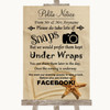 Sandy Beach Don't Post Photos Facebook Customised Wedding Sign