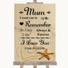 Sandy Beach I Love You Message For Mum Customised Wedding Sign