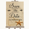 Sandy Beach Save The Date Customised Wedding Sign