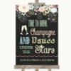 Shabby Chic Chalk Drink Champagne Dance Stars Customised Wedding Sign