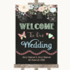 Shabby Chic Chalk Welcome To Our Wedding Customised Wedding Sign