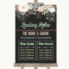 Shabby Chic Chalk Who's Who Leading Roles Customised Wedding Sign