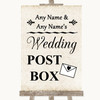 Shabby Chic Ivory Card Post Box Customised Wedding Sign