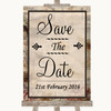 Vintage Save The Date Customised Wedding Sign