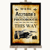 Western Photobooth This Way Right Customised Wedding Sign