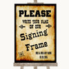 Western Signing Frame Guestbook Customised Wedding Sign