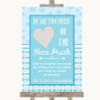 Winter Blue Puzzle Piece Guest Book Customised Wedding Sign