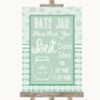 Winter Green Date Jar Guestbook Customised Wedding Sign