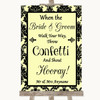Yellow Damask Confetti Customised Wedding Sign