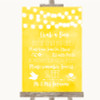 Yellow Watercolour Lights Grab A Bag Candy Buffet Cart Sweets Wedding Sign