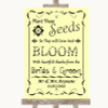 Yellow Plant Seeds Favours Customised Wedding Sign