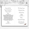 Plane In The Sky Sunset Jetting Off Abroad Wedding Double Cover Order Of Service