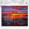 Beautiful Purple Sunset Beach Personalised Wedding Double Cover Order Of Service