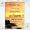 Beautiful Sunset Beach Abroad Personalised Wedding Double Cover Order Of Service