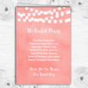 Coral Pink Lights Watercolour Personalised Wedding Double Cover Order Of Service