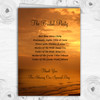 Lovely Beach At Sunset Abroad Personalised Wedding Double Cover Order Of Service