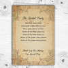 Classic Vintage Shabby Chic Postcard Wedding Double Sided Cover Order Of Service