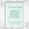 Pale Mint Green Vintage Damask Jewel Wedding Double Sided Cover Order Of Service