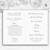 Stunning White Watercolour Magnolias Wedding Double Sided Cover Order Of Service