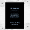 Black & Blue Swirl Deco Personalised Wedding Double Sided Cover Order Of Service