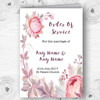 Beautiful Watercolour Floral Personalised Wedding Double Cover Order Of Service