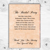 Coral Black Damask & Diamond Personalised Wedding Double Cover Order Of Service