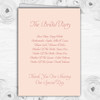 Pale Pink Coral Diamante Bow Personalised Wedding Double Cover Order Of Service