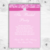 Dusty Pale Baby Rose Pink Floral Damask Diamante Wedding Cover Order Of Service
