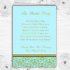 Aqua Sky Blue & Gold Vintage Damask Wedding Double Sided Cover Order Of Service