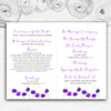 Stunning Watercolour Poppies Purple Wedding Double Sided Cover Order Of Service