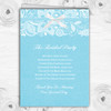 Vintage Aqua Sky Blue Burlap & Lace Wedding Double Sided Cover Order Of Service