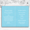 Vintage Aqua Sky Blue Burlap & Lace Wedding Double Sided Cover Order Of Service