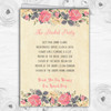 Vintage Coral Pink Rose Watercolour Wedding Double Sided Cover Order Of Service