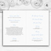 Watercolour Subtle Powder Baby Blue Wedding Double Sided Cover Order Of Service