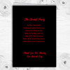 Black & Red Swirl Deco Personalised Wedding Double Sided Cover Order Of Service