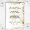 Cream Ivory Rose Heart Personalised Wedding Double Sided Cover Order Of Service