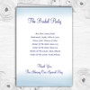 White Blue Lily Flower Personalised Wedding Double Sided Cover Order Of Service