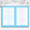 Blue Pink Bunting Shabby Chic Tea Garden Wedding Double Cover Order Of Service