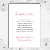 Handwriting Font Watercolour Floral Pink Wedding Double Cover Order Of Service