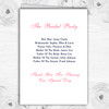 Navy Blue & Coral Pink Shabby Chic Birds Wedding Double Cover Order Of Service