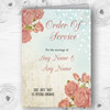 Shabby Chic Vintage Floral Classic Light Wedding Double Cover Order Of Service