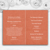 Vintage Coral Burlap & Lace Personalised Wedding Double Cover Order Of Service