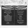 Chalk Style and Lights Watercolour Wedding Double Sided Cover Order Of Service