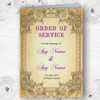 Typography Vintage Purple Postcard Wedding Double Sided Cover Order Of Service