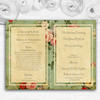 Vintage Shabby Chic Postcard Style Wedding Double Sided Cover Order Of Service