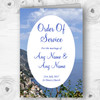 Italy Sorrento Abroad Personalised Wedding Double Sided Cover Order Of Service