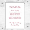 Pink Rose Pearl Rings Personalised Wedding Double Sided Cover Order Of Service